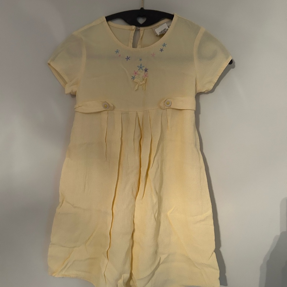 Vintage Charming Swat Yellow Kids Dress